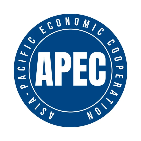 Apec Ázsiai Csendes Óceáni Gazdasági Együttműködés Szimbólum Ikon — Stock Fotó