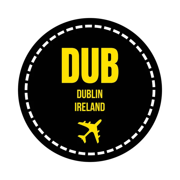Dub Dublin Airport Symbol Icon — Stock Photo, Image