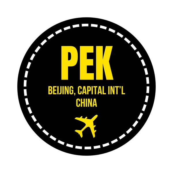 Pek Beijing Airport Symbol Icon — Stock Photo, Image