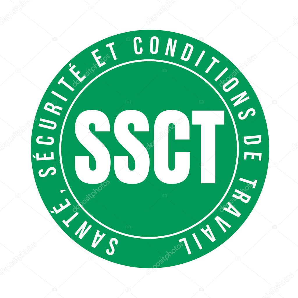 Occupational health, safety and working conditions symbol icon in France in French language