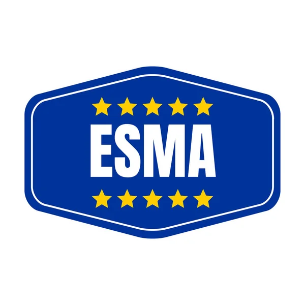Ícone Símbolo Autoridade Europeia Valores Mobiliários Mercados Esma — Fotografia de Stock