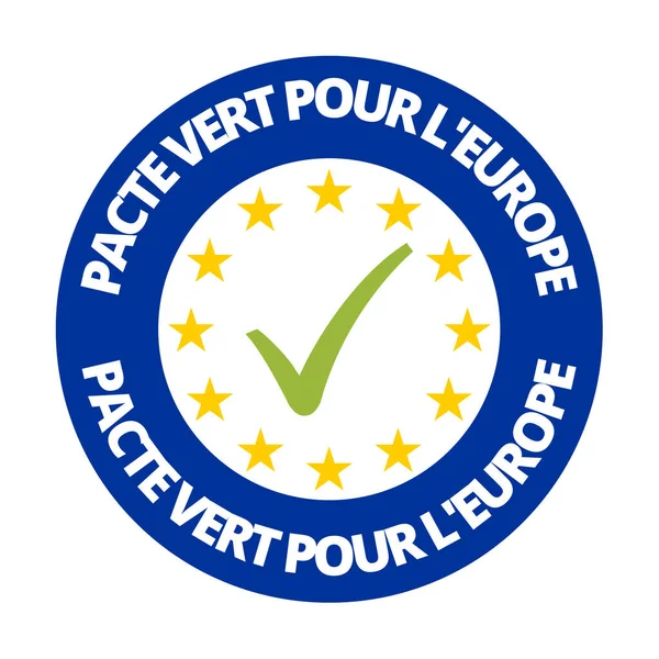 Icône Symbole Accord Vert Européen Appelée Pacte Vert Pour Europe — Photo