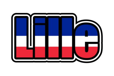 Fransız bayrağı renginde Lille simgesi