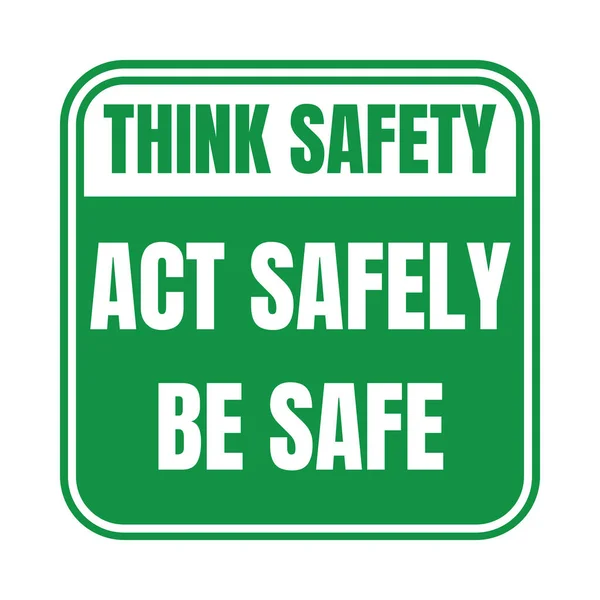 Pomyśl Bezpieczeństwo Akt Bezpiecznie Być Bezpieczny Symbol Ikona — Zdjęcie stockowe