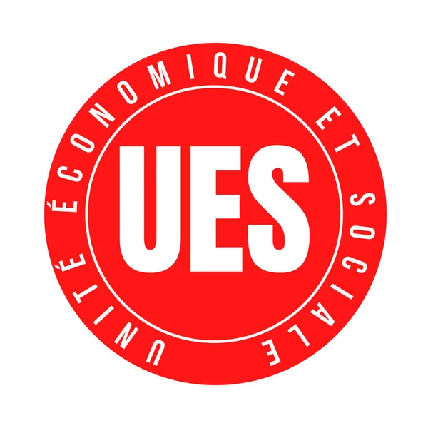 Unidade Económica Social Chamada Ues Unir Economique Social Língua Francesa — Fotografia de Stock