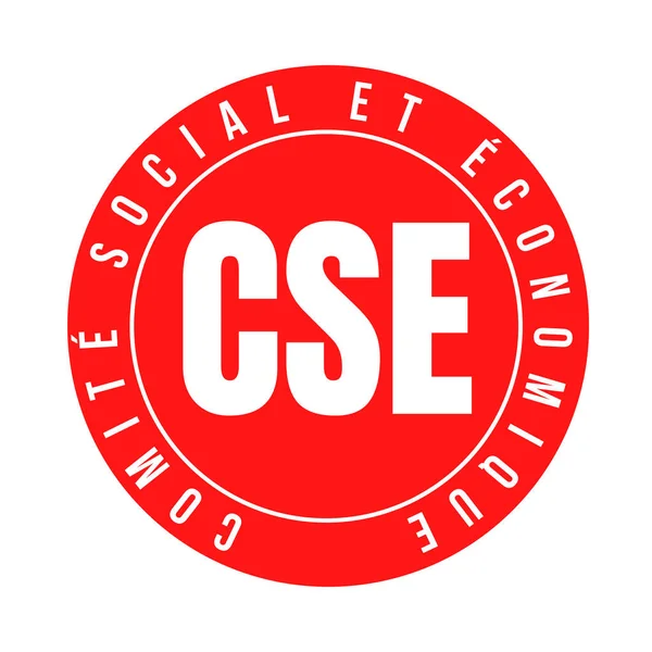Comitê Social Econômico França Ícone Símbolo Chamado Cse Língua Francesa — Fotografia de Stock