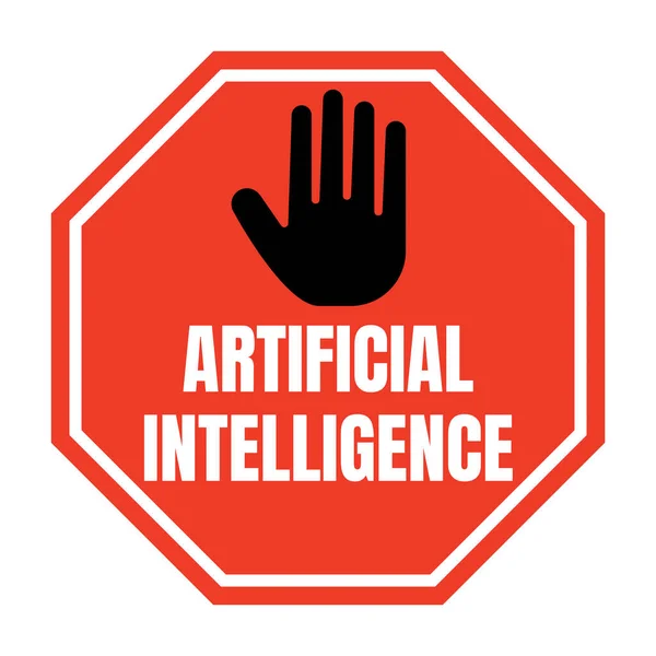Stop Artificial Intelligence Symbol Icon — Stock Photo, Image