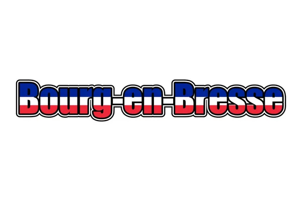 Bourg Bresse Sign Icon French Flag Color — 스톡 사진