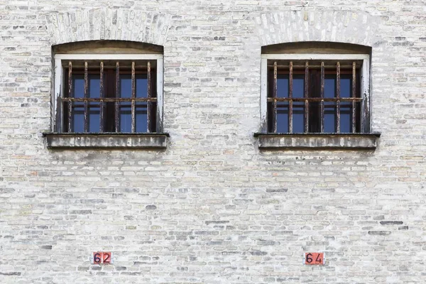Szczegóły Fasada Starożytnego Więzienia Stanowego Horsens Danii — Zdjęcie stockowe