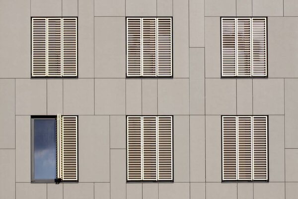 Esch sur Alzette, Luxembourg - May 17, 2015: Facade of Luxembourg Institute of Socio-Economic Research in Belval, Luxembourg