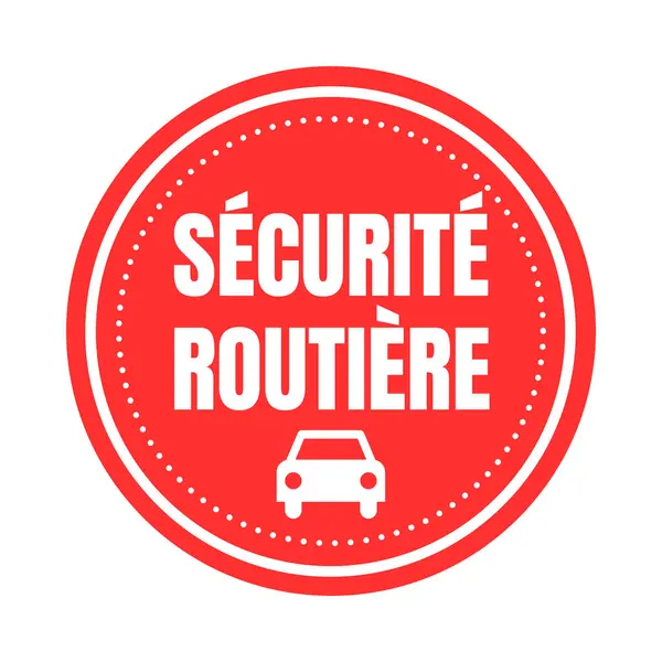 Road traffic safety symbol icon called securite routiere in French language