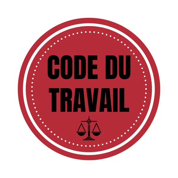 Labor code symbol icon called code du travail in French language