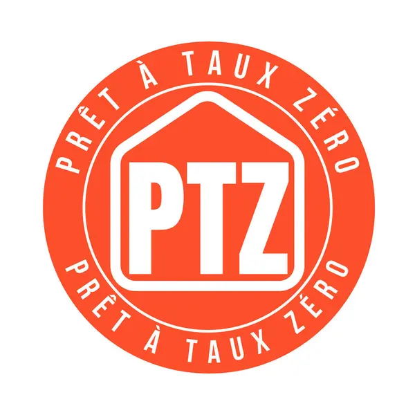 Σύμβολο Δανείου Μηδενικού Επιτοκίου Που Ονομάζεται Pret Taux Zero Στη Εικόνα Αρχείου
