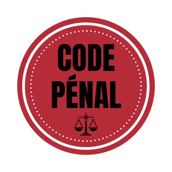 Penal code symbol icon called code penal in French language