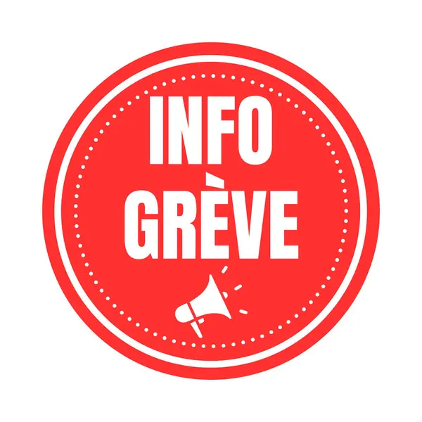 Strike info symbol in France called info greve in French language