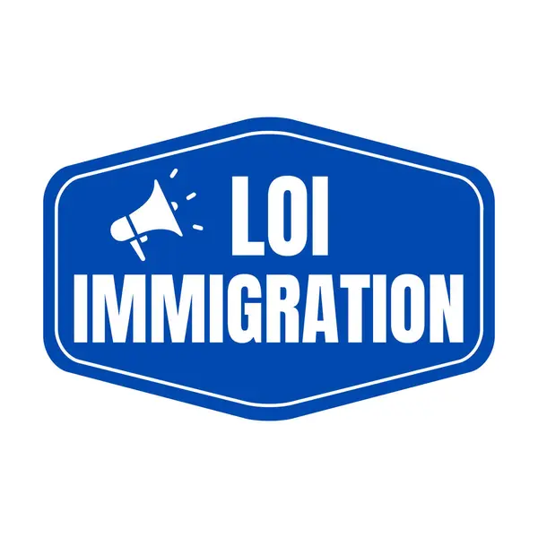Immigration Law Σύμβολο Εικονίδιο Στη Γαλλία Ονομάζεται Loi Μετανάστευση Στη Φωτογραφία Αρχείου