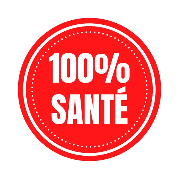 100% healthy symbol icon called 100% sante in French language