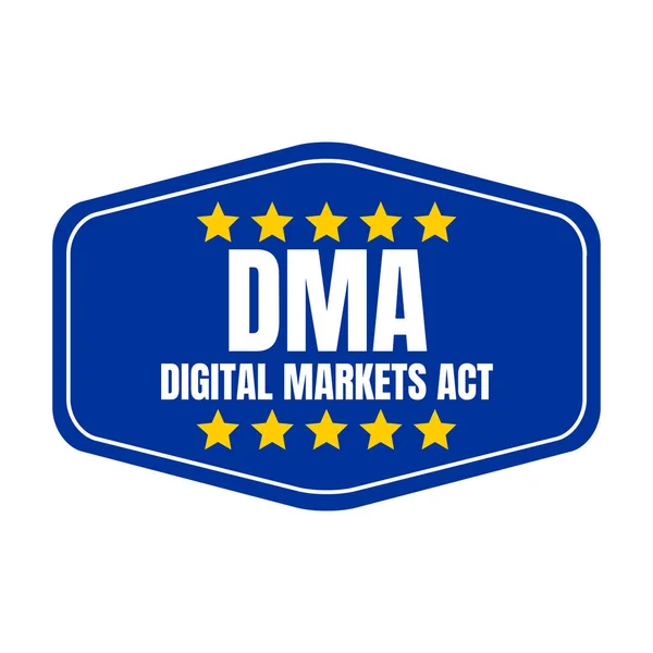 Dma Ψηφιακές Αγορές Ενεργούν Σύμβολο Εικονίδιο Φωτογραφία Αρχείου