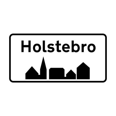 Danimarka 'da Holstebro şehir yol tabelası
