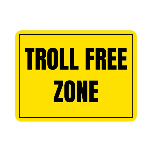 Troll free zone symbol icon
