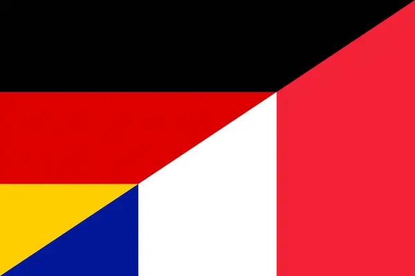German and French flags together symbol icon