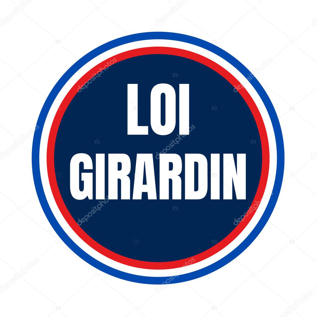 Girardin law in France symbol icon called loi Girardin in French language