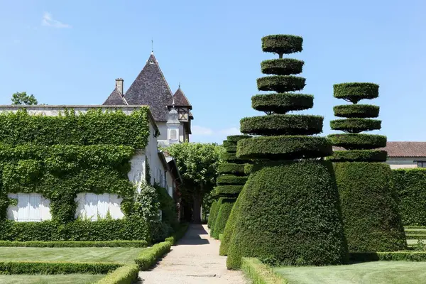 Schloss Von Pizay Mit Französischem Garten Beaujolais Frankreich — Stockfoto