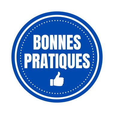 Best practices symbol icon called bonnes pratiques in French language