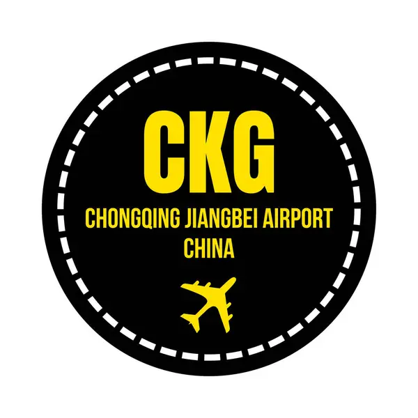 stock image CKG Chongqing Jiangbei airport symbol icon