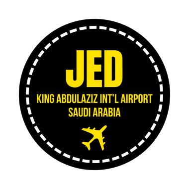 JED King Abdulaziz uluslararası havaalanı sembolü simgesi