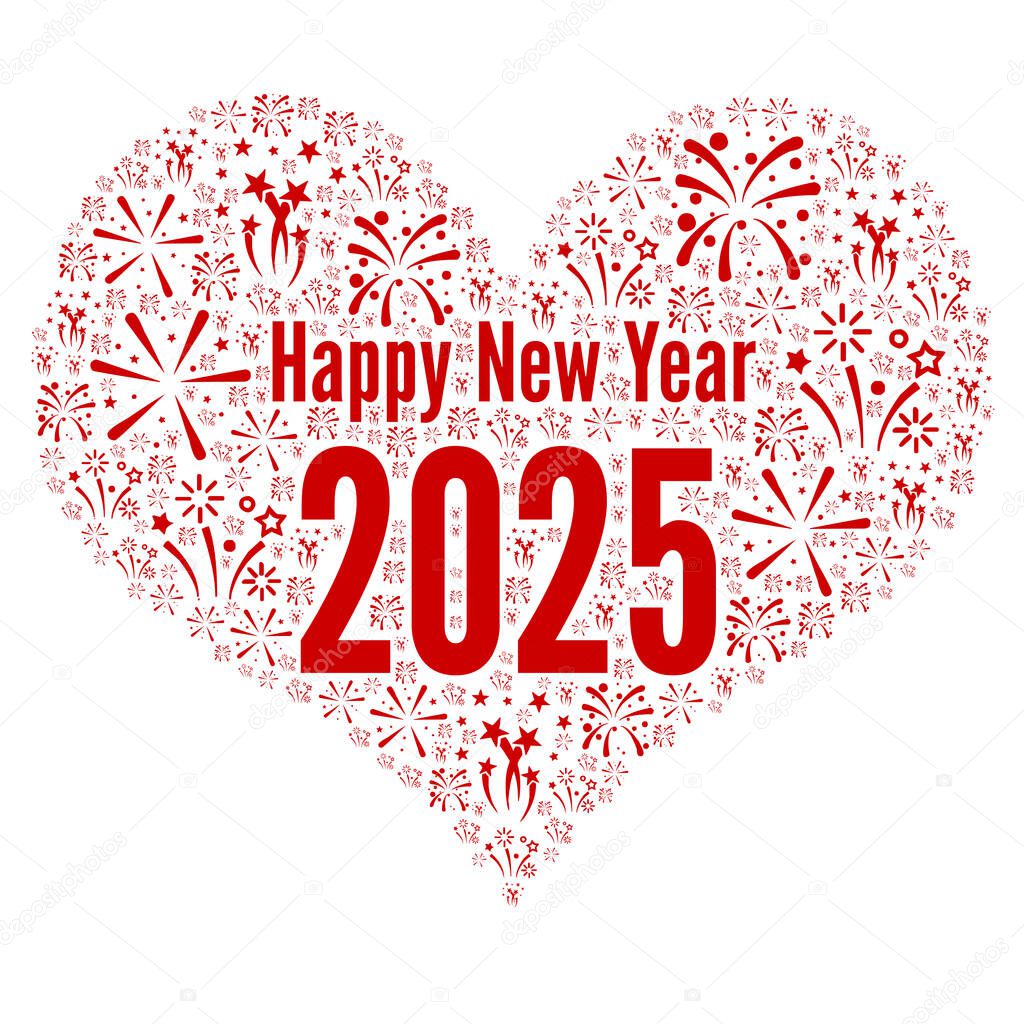 Happy new year 2025 illustration