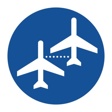 Connecting flights symbol icon illustration clipart