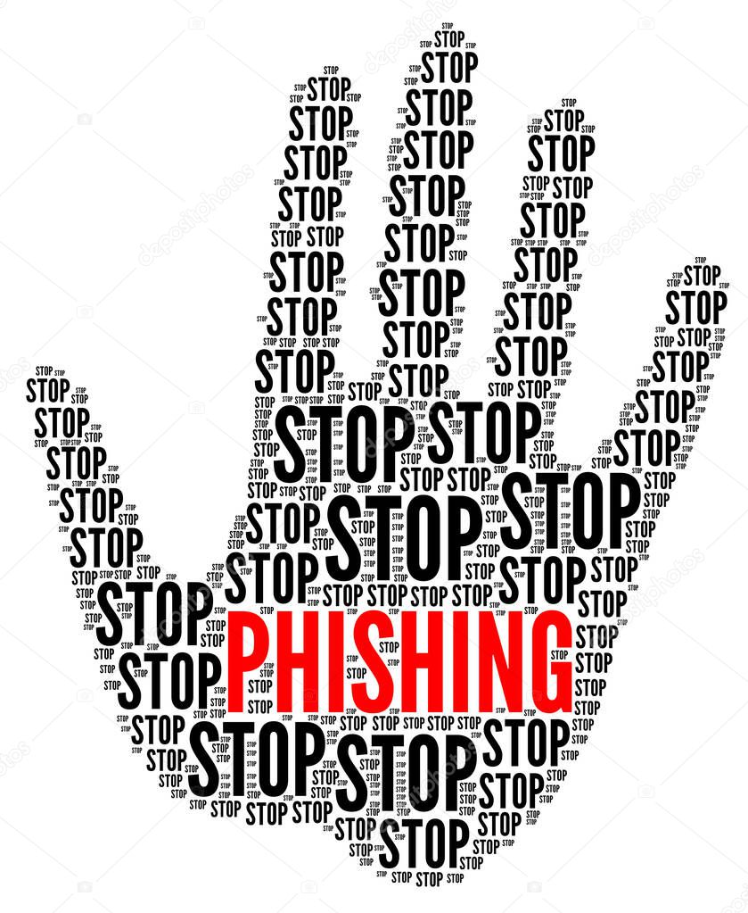 Stop phishing symbol icon