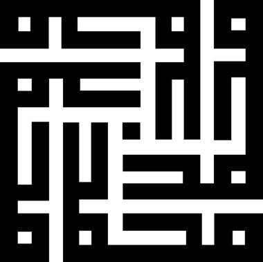 Beyaz arkaplan ile kufic desen