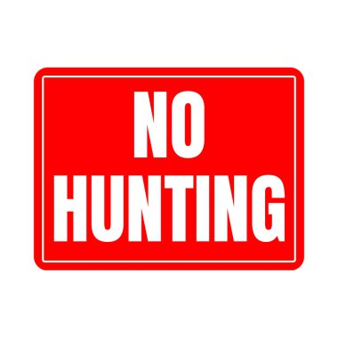 No hunting sign icon illustration clipart