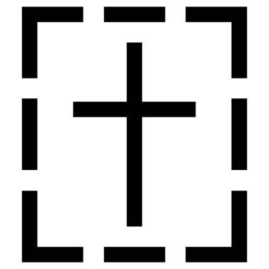 Mezarlık simgesi illüstrasyonu