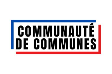 Community of communes symbol icon called communaute de communes in French language clipart