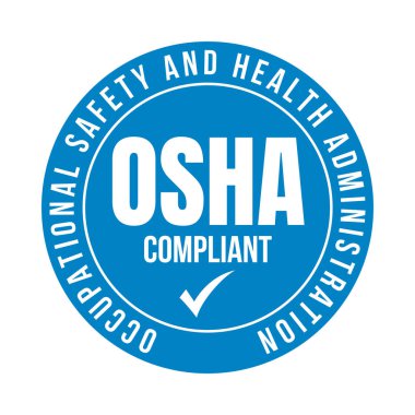 OSHA iş güvenliği ve sağlık idaresi uyumlu sembol simgesi