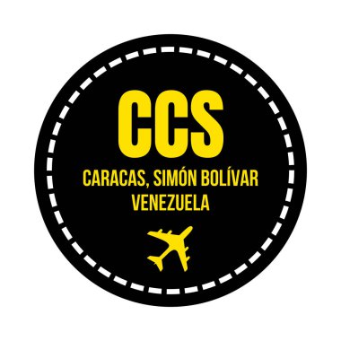 CCS Karakteri Simon Bolivar havaalanı sembolü simgesi