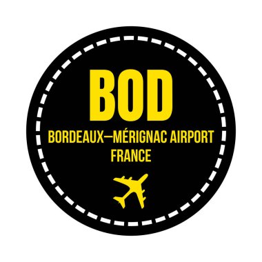 BOD Bordeaux Merignac havaalanı sembolü simgesi