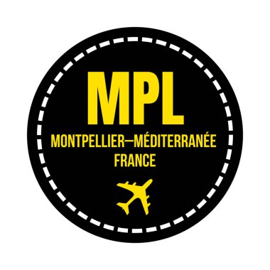 MPL Montpellier Akdeniz havaalanı sembolü simgesi