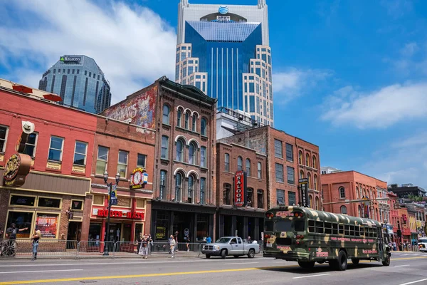 Nashville Tennessee Usa May 2022 Downtown Cityscape Skyline Popular Broadway — Photo