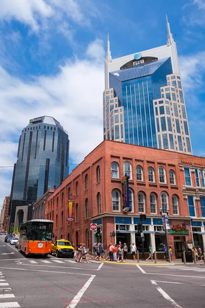 Nashville Tennessee Usa May 2022 Downtown Cityscape Skyline Popular Broadway — Stock Photo, Image