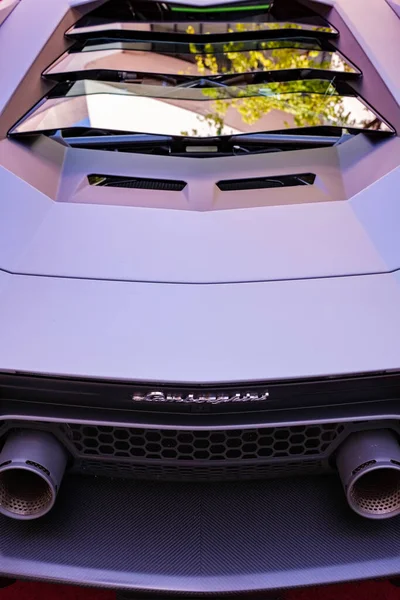 Miami Florida Usa February 2023 Exotic Lamborghini Supercar Display Public —  Fotos de Stock