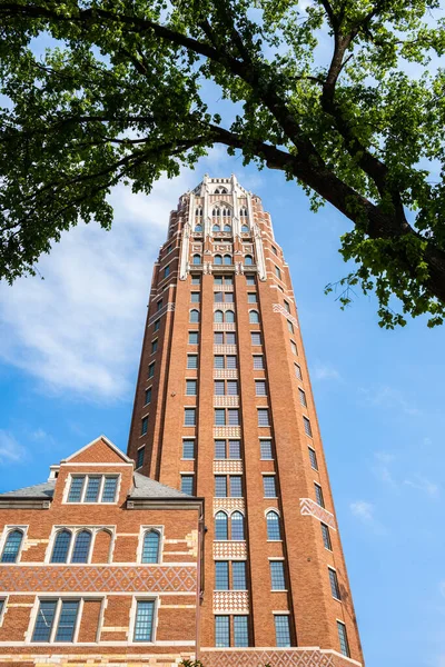 stock image Nashville, Tennessee USA - May 10, 2022: Vintage architecture style of the newly completed tower on the Vanderbilt University campus located in the west end district