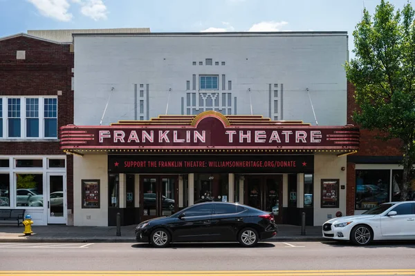 Franklin Tennessee Mayo 2023 Pequeño Teatro Vintage Ubicado Main Street — Foto de Stock