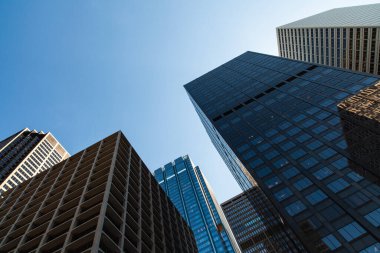 Chicago şehir merkezindeki gökdelen silueti