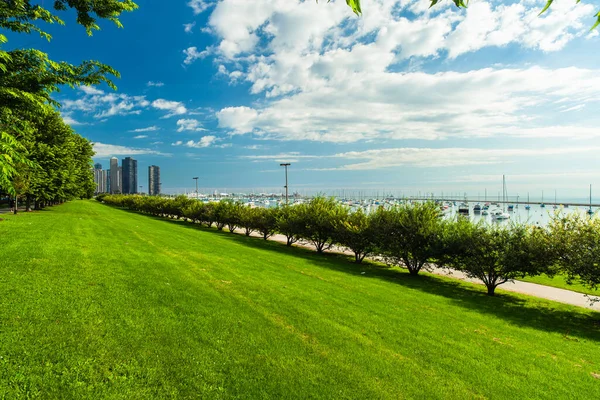 Озеро Мічиган Центр Чикаго — стокове фото