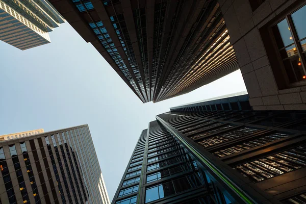 Stadtsilhouette Eines Wolkenkratzers Der Innenstadt Von Chicago — Stockfoto