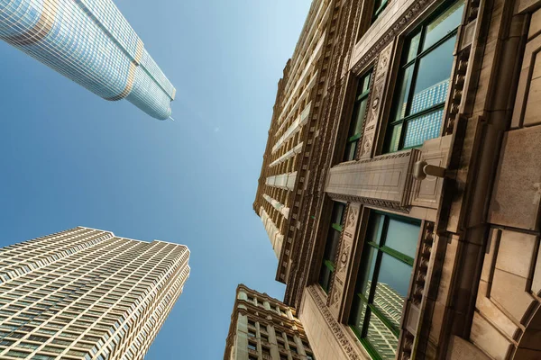 Rascacielos Urbanos Centro Chicago — Foto de Stock